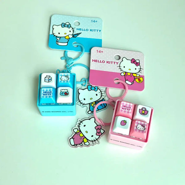 [BUNJANG] Hello Kitty Genuine Keycap Keyring Bundle Set / [일괄 판매] 헬로키티 정품 키캡키링