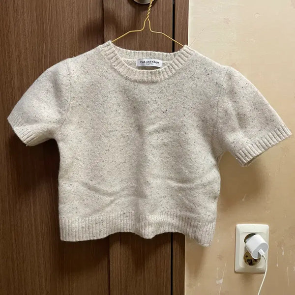 [BUNJANG] Parsons Short Sleeve Crop Knit / 파슨스 반팔 크롭 니트