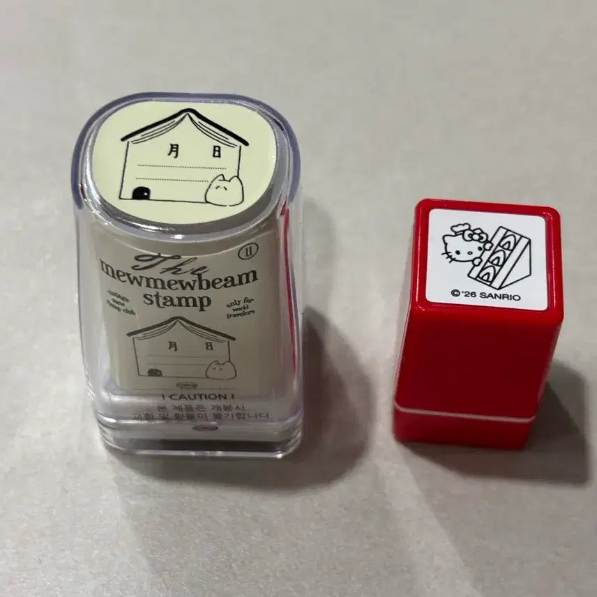 [BUNJANG] Inventory Stamp Set - Nyanbeam & Point of View Kitty Strawberry Sandwich / 일괄 인벤타리오 스탬프 냥냥빔 월일 달력 포인트오브뷰 키티 딸기산도