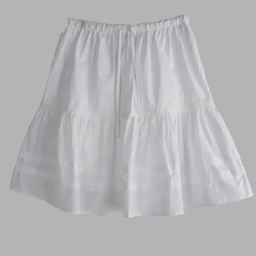 [BUNJANG] Theore Daisy Shirring Midi Skirt White / ( 새상품 ) 디오어 데이지 셔링 미디 스커트 화이트