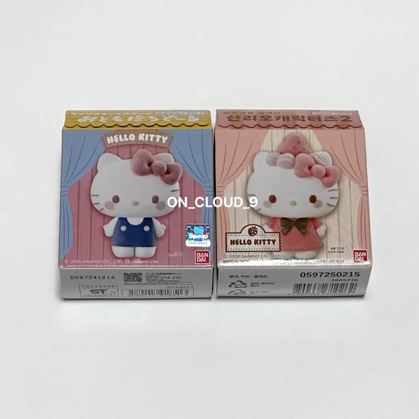 [BUNJANG] Sanrio Otomodachi Dol & Flocked Dol Figure Set (Hello Kitty) / (세트) 산리오 오토모다치돌 1탄 2탄 헬로키티 플로키돌 피규어