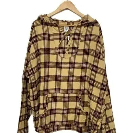 [BUNJANG] Nami Seoul Check Oversized Hoodie / 남이서팔 체크 오버 후드
