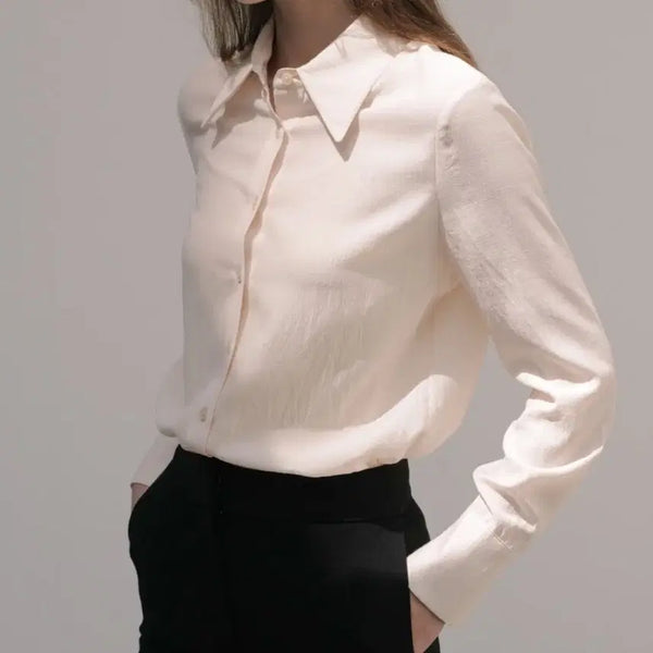 [BUNJANG] Antome Sheer Blouse Champagne / [새상품] 안토메 시어 블라우스 샴페인