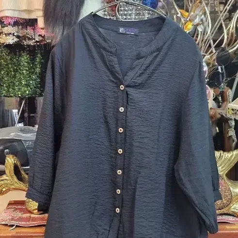 [BUNJANG] Kim Chang Sook Banding Black Blouse / 김창숙밴딩 블랙 블라우스