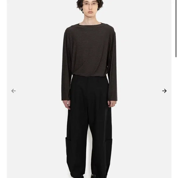 [BUNJANG] Amomento Striped Boat Neck Long Sleeve M / 아모멘토 스트라이프 보트넥 롱슬리브 M