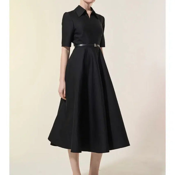 [BUNJANG] Lanvin Black Long Dress with Belt Set / 랑방 원피스