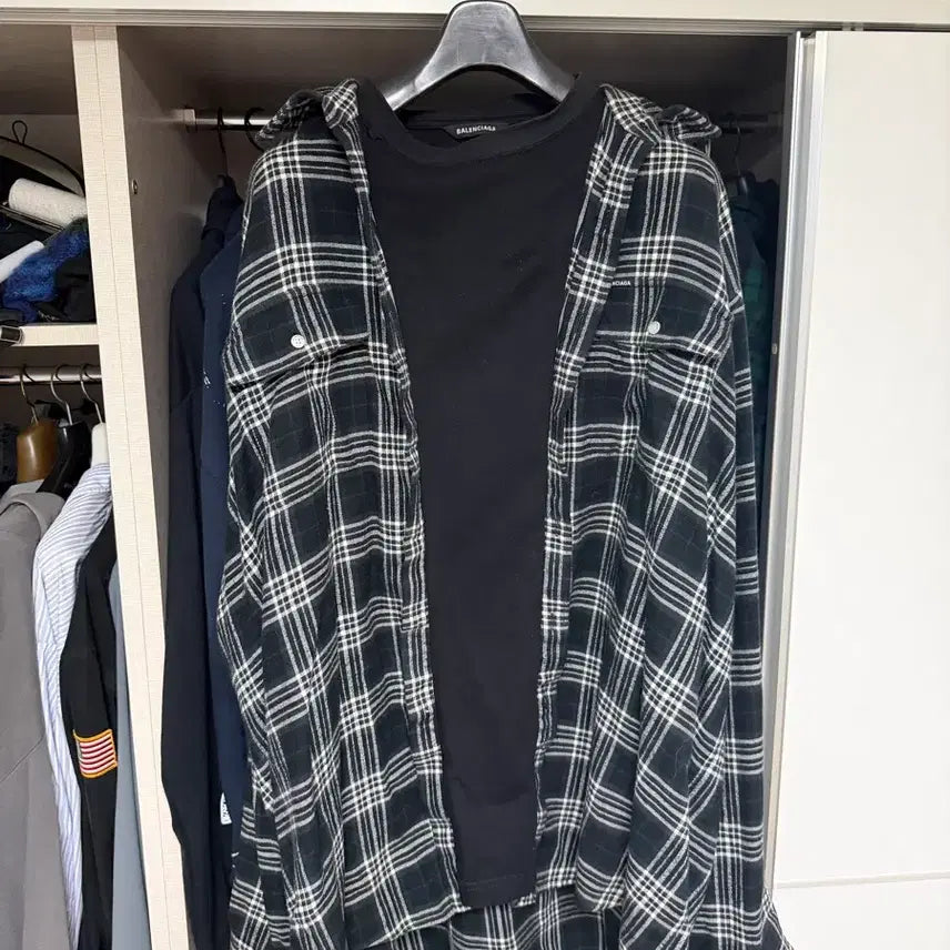 [BUNJANG] Balenciaga Trompe L'oeil Shirt Black / (3)발렌시아가 트롱프뢰유 셔츠 블랙