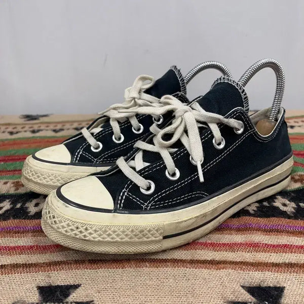 [BUNJANG] Converse Chuck 70 Low Black Sneakers (225) / 컨버스 척70 로우 블랙 스니커즈 225 X01721