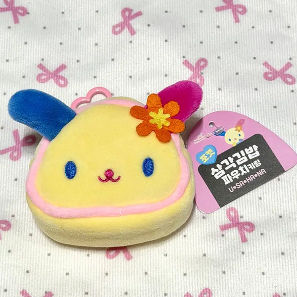 [BUNJANG] Sanrio Usahana Pocket Onigiri Pouch Keychain Coin Purse / 산리오 우사하나 포켓 삼각김밥 파우치 키링 동전지갑