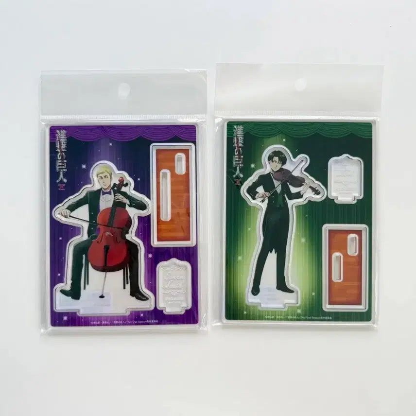 [BUNJANG] Attack on Titan Levi & Erwin Acrylic Set / 진격의 거인 진격거 오케스트라 리바이 엘빈 아크릴 일괄