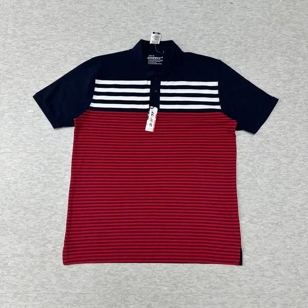 [BUNJANG] Sprint Navy/Red Stripe Short-Sleeve Polo T-Shirt XL / 스프린트 네이비/레드 스트라이프 반팔 카라티 XL 새상품