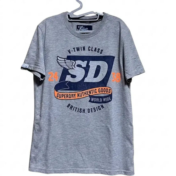 [BUNJANG] Superdry Men's Graphic T-Shirt Gray M / 무신사 Superdry 남성 반팔티 그레이 M