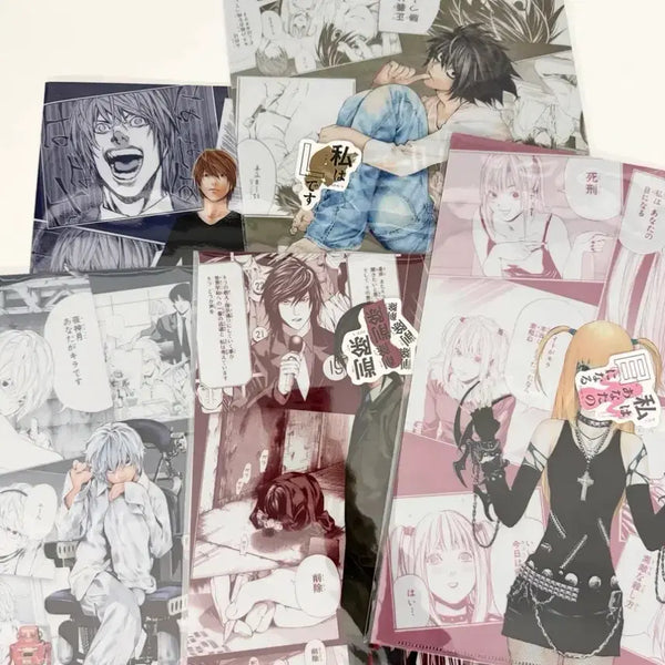 [BUNJANG] Death Note DMM Lottery D Prize Clear File & Sticker Set (Light, L, Misa) / 데스노트 DMM 쿠지 D상 클리어 파일&스티커 라이토 엘 미사