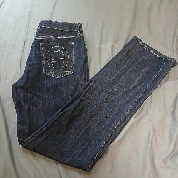 [BUNJANG] Aigner Premium Raw Denim Jeans (Made in Italy) / 한글택이 있는 이탈리아 제품 아이그너  프리미엄 생지 데님 바지