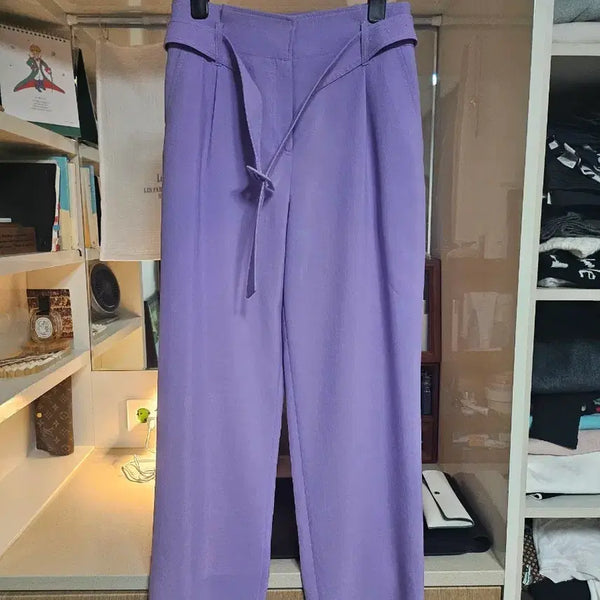 [BUNJANG] It Michaa Purple Belt Set Summer Pants / 잇미샤 퍼플연보라 벨트셋트 여름팬츠