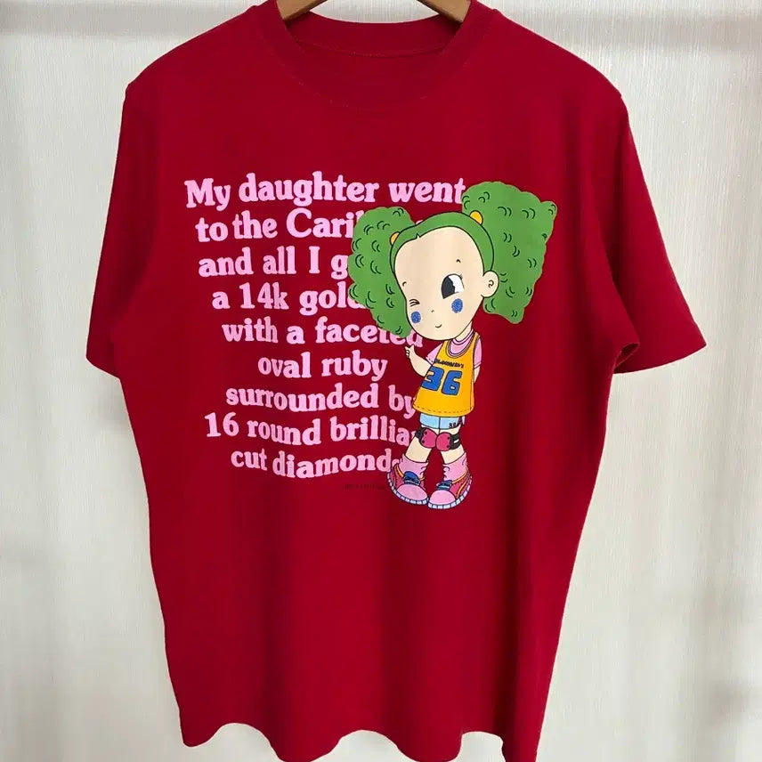[BUNJANG] Red Short Sleeve T-Shirt / 빨강 티셔츠
