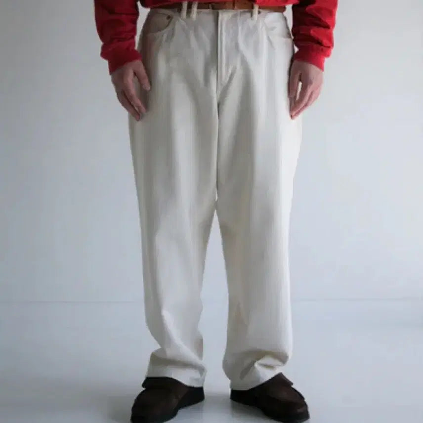 [BUNJANG] Anachronorm 80's Wide 5-Pocket Kinari Ecru Denim Pants / [36] 아나크로놈 80' 와이드 5p 팬츠 키나리 에크루 데님