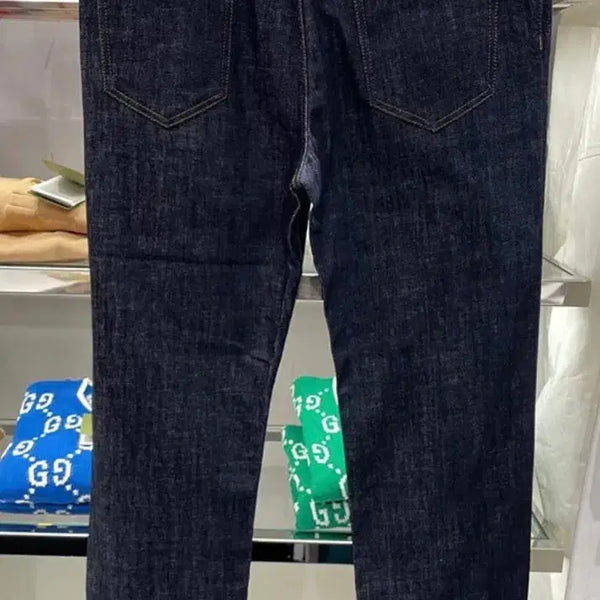 [BUNJANG] Gucci Men's Regular Fit Washed Dark Blue Denim Jeans / 남성 구찌 레귤러핏 워시드 다크블루 데님