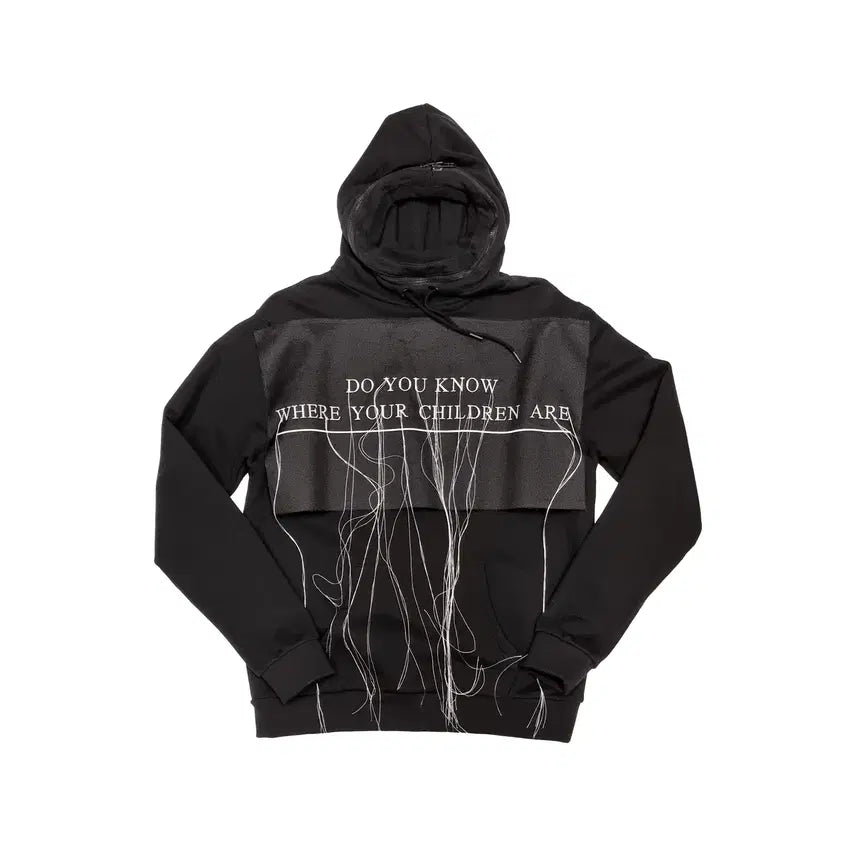 [BUNJANG] Hood By Air 17SS Fringe Hoodie Black M / 후드바이에어 - 17SS 프린지 후드 - 블랙 - M