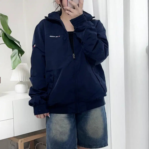 [BUNJANG] Tommy Hilfiger Navy Embroidered Jumper Size M / 타미 네이비 옆자수 점퍼 [ M ]
