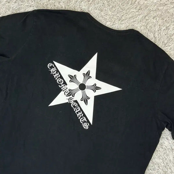[BUNJANG] Chrome Hearts Star Logo Lettering T-Shirt Black / [XL] 크롬하츠 스타 로고 레터링 반팔 블랙