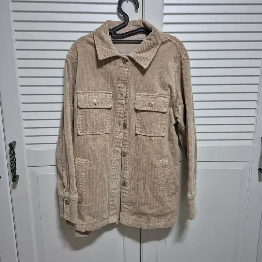 [BUNJANG] Beige Corduroy Button Jacket / 베이지 골덴 단추자켓