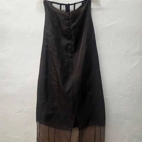 [BUNJANG] Zara Women's Dress Deep Brown Corset Open Shoulder 55-66 / 자라 여 원피스 딥브라운/코르셋/오픈숄더 55-66