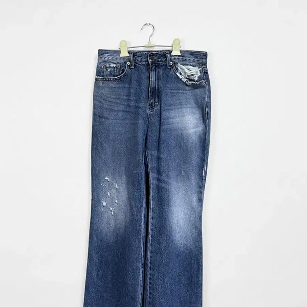 [BUNJANG] Matin Kim Flare Washed Denim Pants (Size 29) / Matin Kim 플레어 워싱 데님 팬츠 29