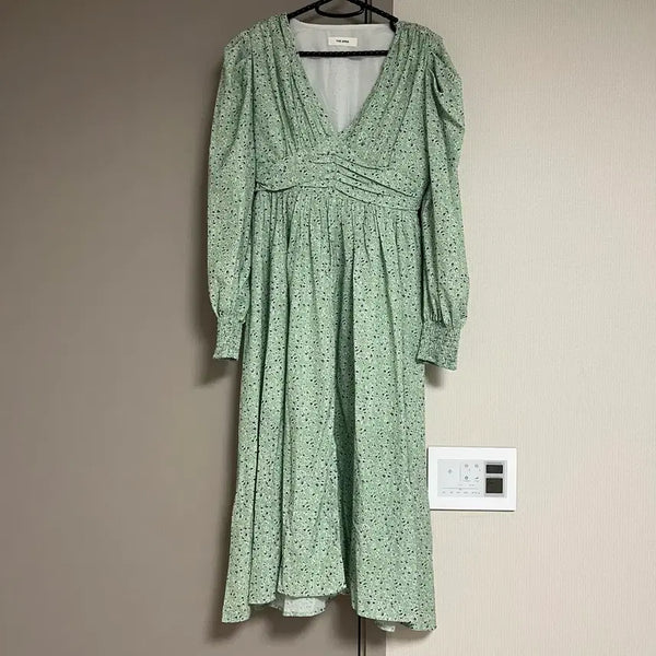 [BUNJANG] Floral V-Neck Long Dress / 거의새상품/플라워원피스/롱원피스/여행룩
