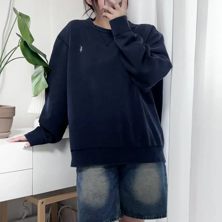 [BUNJANG] Polo Ralph Lauren Navy Silver Pony Sweatshirt XL / 폴로 네이비 / 실버포니 맨투맨 [ XL ]