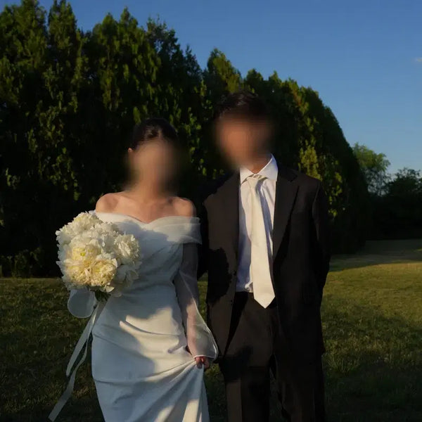 [BUNJANG] Off-Shoulder Wedding Dress / 웨딩 촬영 드레스(오프숄더)