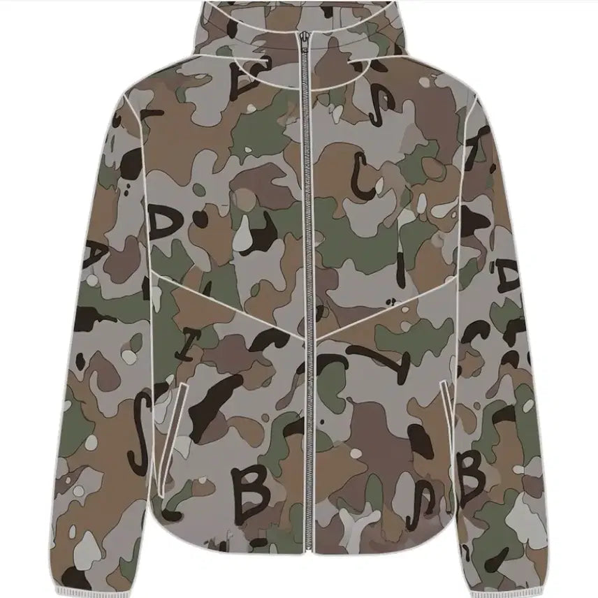 [BUNJANG] IAB STUDIO Camo Windbreaker Jacket / 아이앱 스튜디오 카모 바람막이 윈드