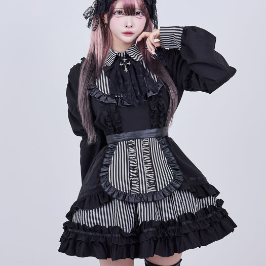 [BUNJANG] QooZA IMVAL Gothic Maid Dress / QooZA 쿠자 IMVAL 고딕 메이드 원피스