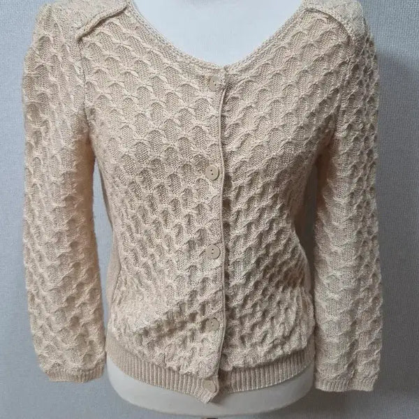[BUNJANG] Jill Stuart Knit Cardigan Beige / A-142 질스튜어트 니트 가디건 베이지색