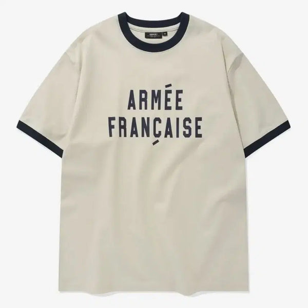 [BUNJANG] KANEITEI Ringer T-Shirt M Ivory / [새상품] 카네이테이 링거 반팔티