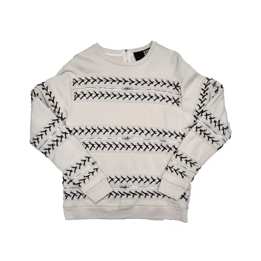 [BUNJANG] Hood By Air 14FW Eyelet Zipper Sweatshirt Camel L / 후드바이에어 - 14FW 아일렛 지퍼 스웻셔츠 - 카멜 - L