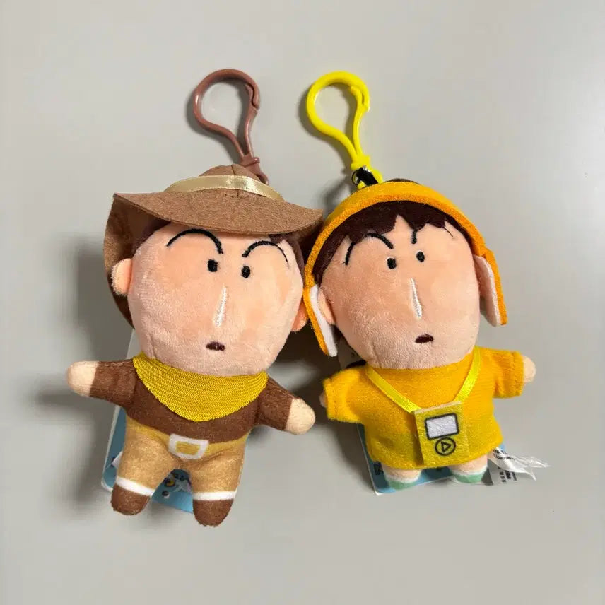 [BUNJANG] Crayon Shin-chan Megu-chan Cowboy Headset Plush Keychain / 정품 맹구 카우보이 헤드셋 인형 키링 짱구는못말려