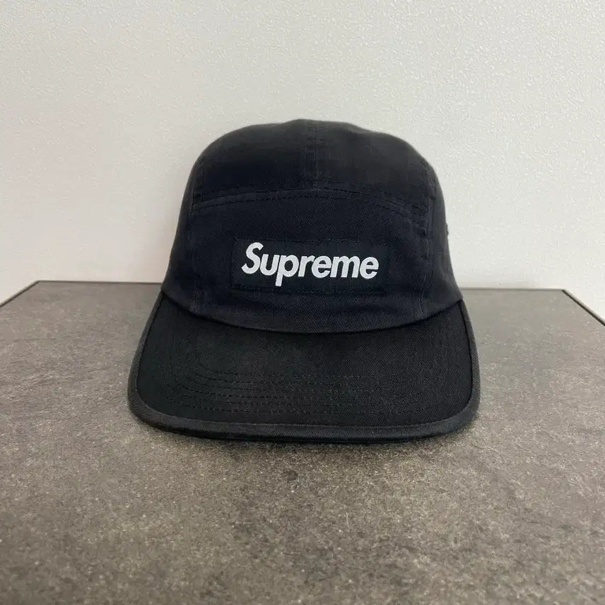 [BUNJANG] Supreme Box Logo Washed Black 24SS Camp Cap / (OS) 슈프림 박스로고 캠프캡 모자 24SS 워시드 블랙