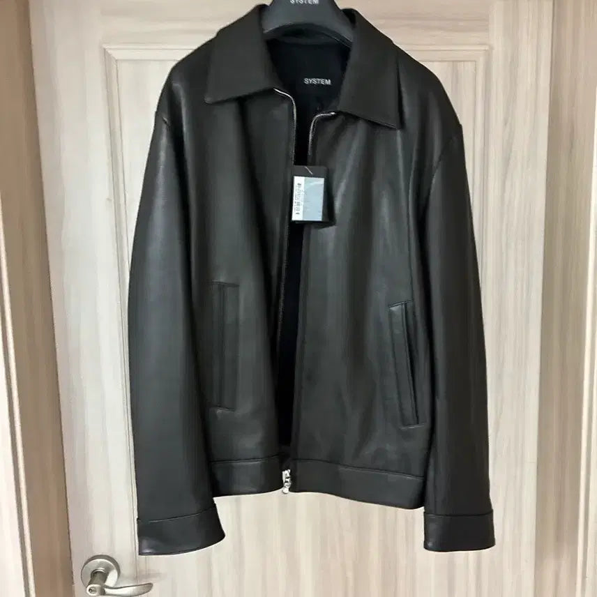 [BUNJANG] System Homme Lambskin Two-Way Zip-Up Jumper Size 105 New / 시스템옴므 램스킨 투웨이 집업 점퍼 105사이즈 새상품