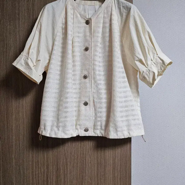 [BUNJANG] String Button Blouse / 스트링 버튼 블라우스