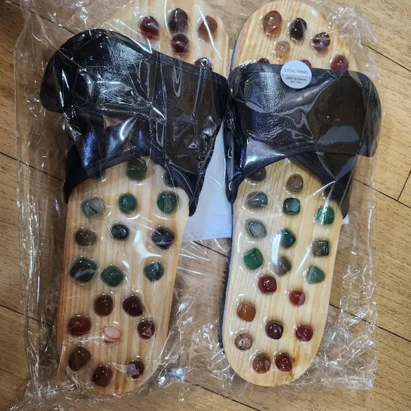 [BUNJANG] Pebble Massage Slippers (Size 260-270) / 자갈 슬리퍼 260~270