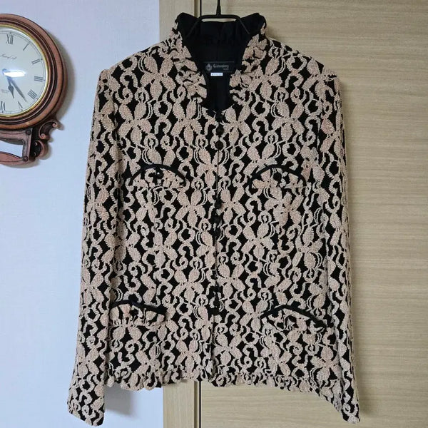 [BUNJANG] Garbenjung Premium Lace 3D Embroidery Ruffle Jacket / 까르벤정(Garbenjung) 고급 레이스 입체 자수 프릴 자켓