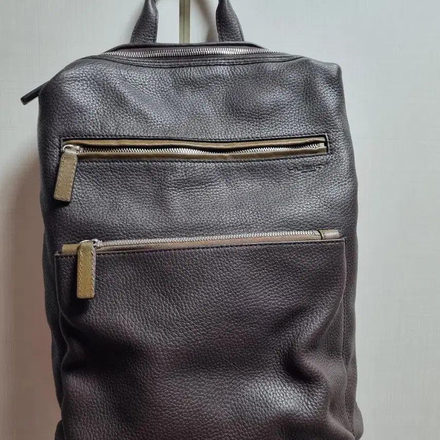 [BUNJANG] Husky New York Genuine Leather Backpack / 허스키 뉴욕 천연 소가죽 남성 백팩