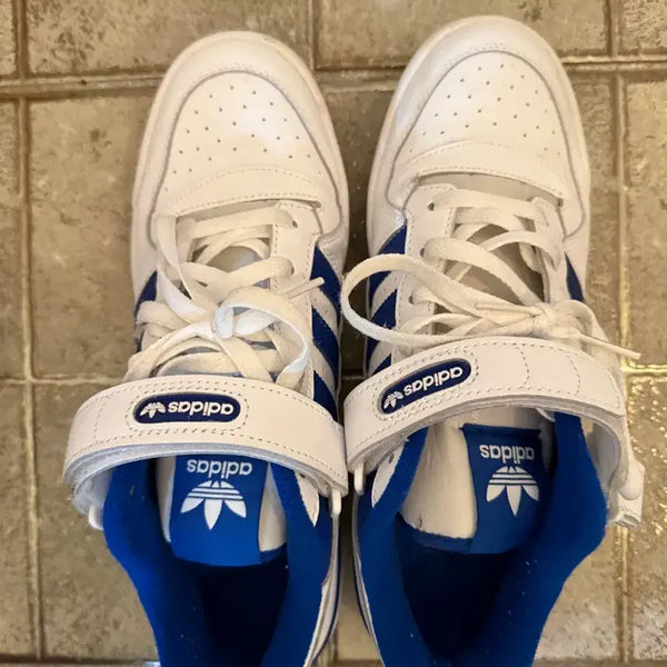 [BUNJANG] Adidas Forum Low White Royal Blue Sneakers / 아디다스 포럼로우 화이트 로얄 블루 adidas