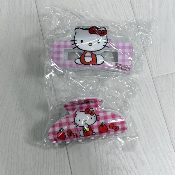 [BUNJANG] Hello Kitty Hair Claw Clips Set (2 Pieces) / 헬로키티  헤어 집게핀 2개 세트(새상품)
