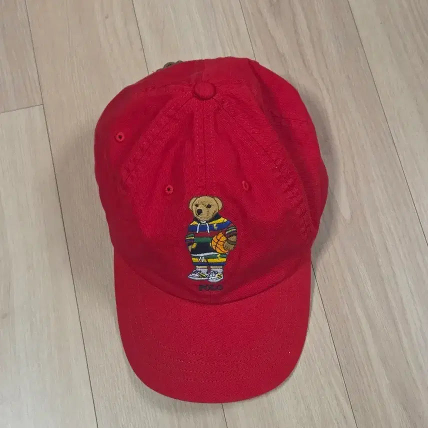 [BUNJANG] Polo Ralph Lauren Bear Logo Red Ball Cap / 폴로 랄프로렌 베어 로고 레드 볼캡