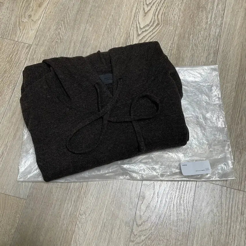[BUNJANG] Mudule Knit Hoodie Brown / 머듈 니트 후드 브라운 0