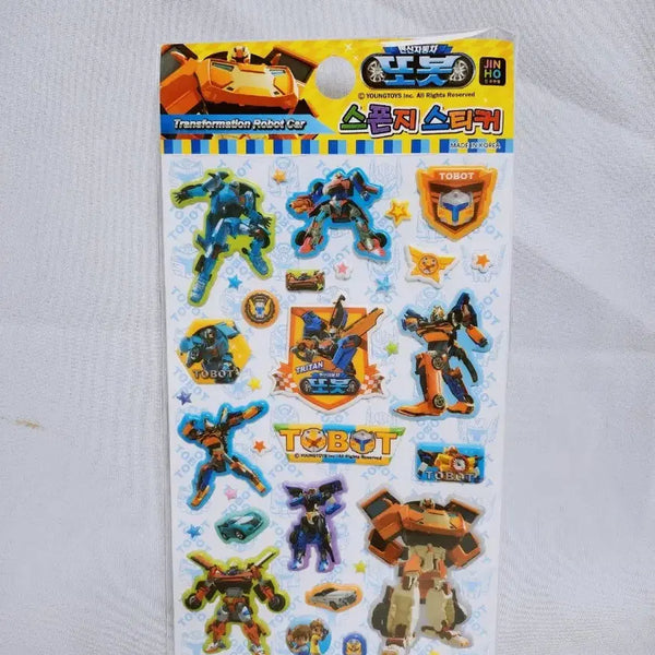 [BUNJANG] Tobot Sponge Stickers / [고전문구] 또봇 스폰지 스티커