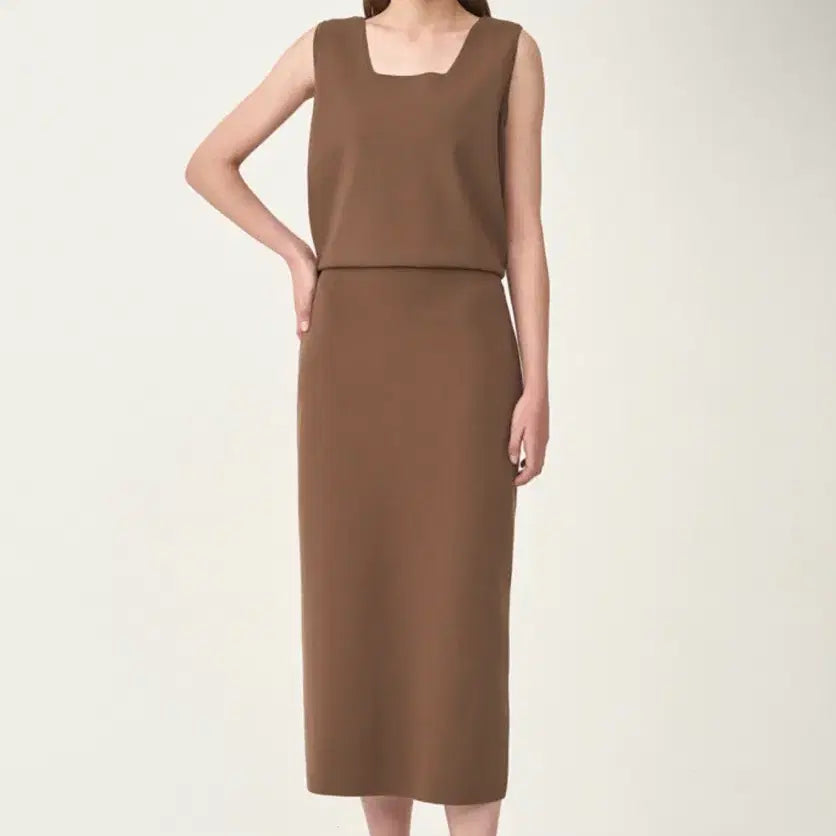 [BUNJANG] The Cashmere Two-Way Sleeveless Set-up (Brown) / 더캐시미어 투웨이 슬리브리스 셋업 (brown) 캐리오버