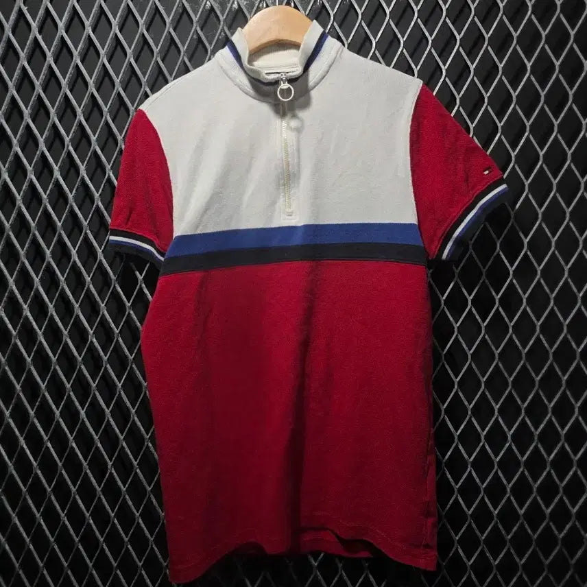 [BUNJANG] Tommy Hilfiger Half-Zip Short Sleeve T-Shirt - Size S / 타미힐피거 하프집업 반팔 S